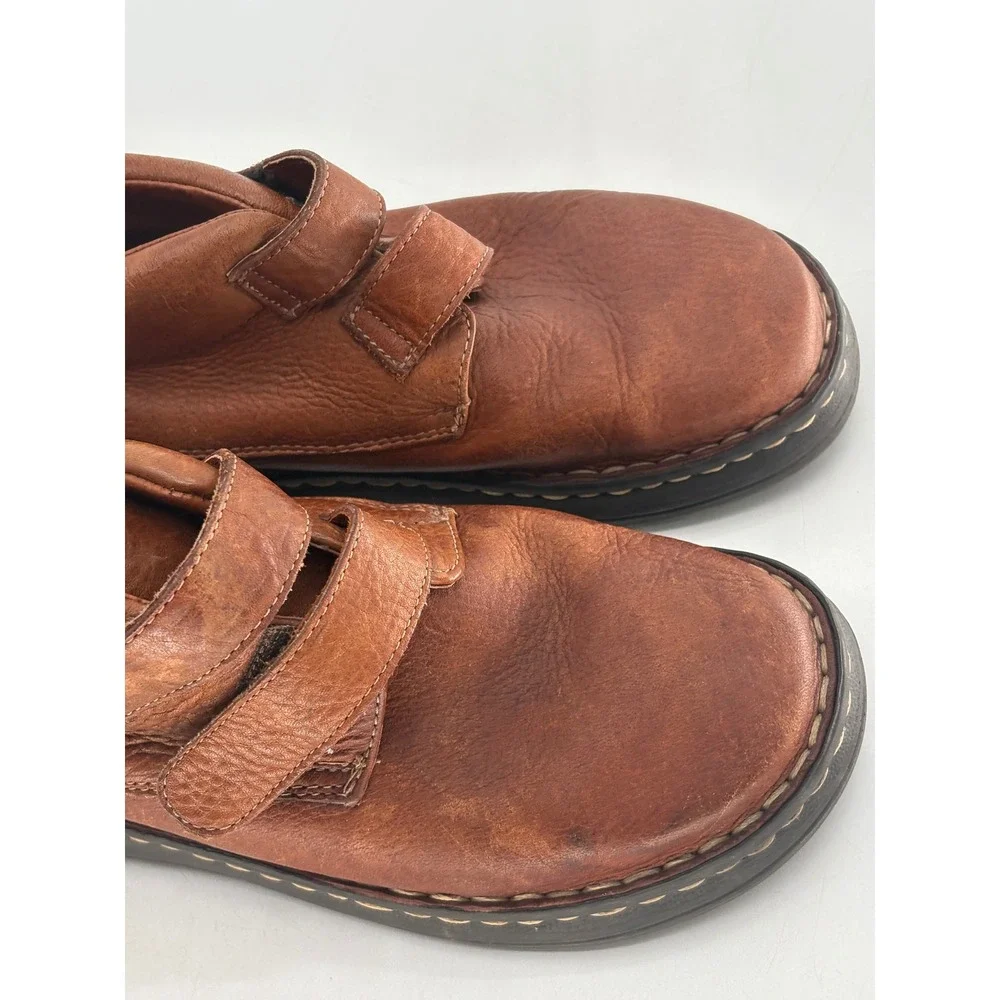Lobo Solo Shoes Men Size 9 Brown‎ Leather Hook and Eye Comfort